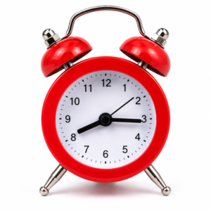 Red Twin Bell Analog Alarm Clock