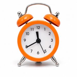 Orange Twin Bell Alarm Clock