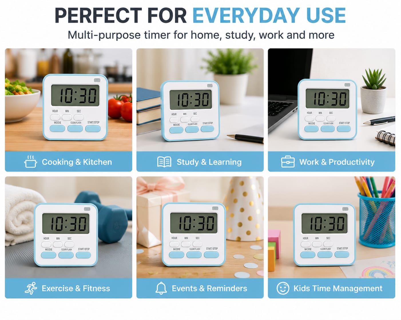 Digital Kitchen Timer – Best 1-Piece Premium LCD Countdown Timer for Cooking & Baking - Image 4